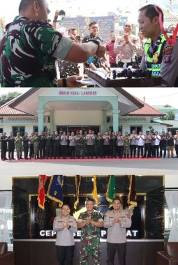 Kapolres Binjai dan Kapolres Langkat Berikan Surprise HUT TNI ke-81, Perkuat Sinergitas TNI-Polri